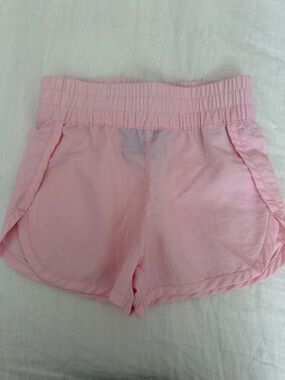 Kids Pink Elastic-Waist Athletic Shorts